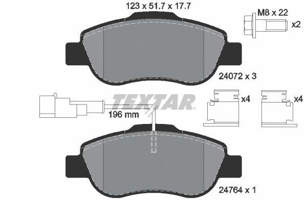 Brake Pad Set, disc brake (2407202)