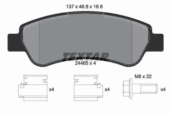 Brake Pad Set, disc brake (2446501)