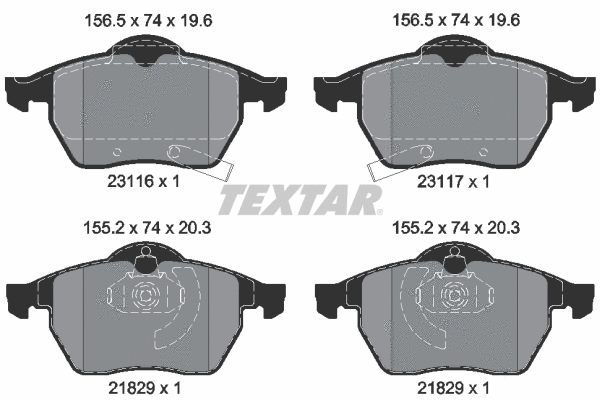 Brake Pad Set, disc brake (2311602)