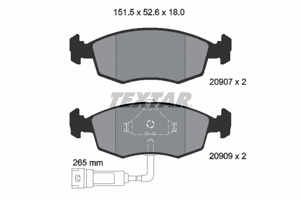 Brake Pad Set, disc brake (2090702)