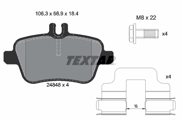 Brake Pad Set, disc brake (2484803)