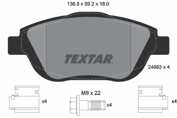 Brake Pad Set, disc brake (2488301)
