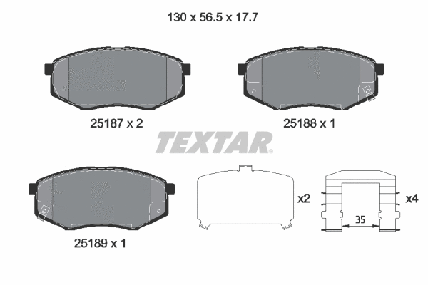 Brake Pad Set, disc brake (2518704)