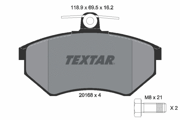 Brake Pad Set, disc brake (2016801)