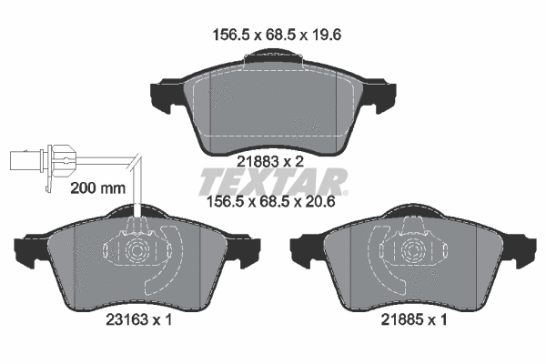 Brake Pad Set, disc brake (2188501)