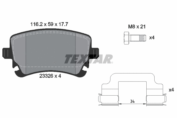 Brake Pad Set, disc brake (2332607)