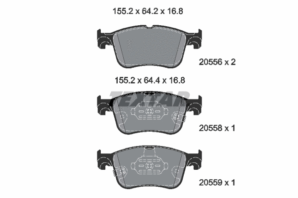 Brake Pad Set, disc brake (2055601)