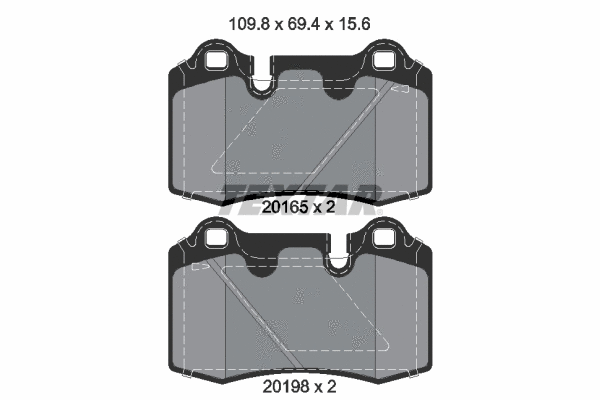 Brake Pad Set, disc brake (2016501)