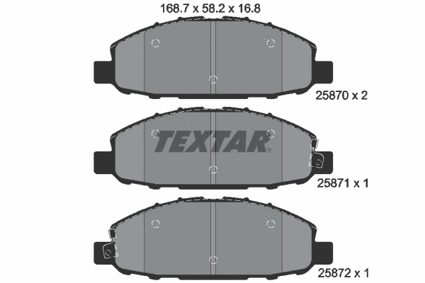 Brake Pad Set, disc brake (2587001)