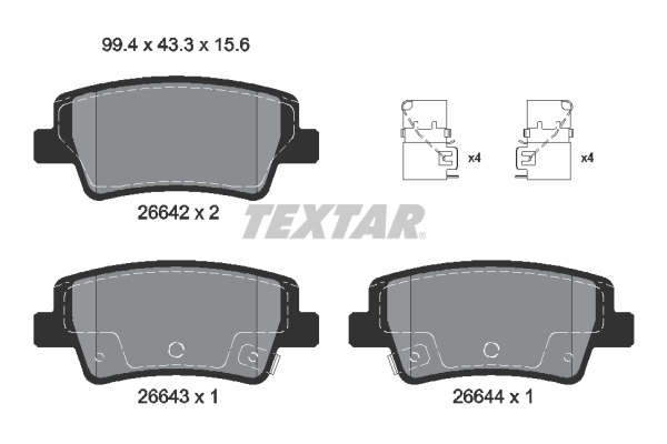 Brake Pad Set, disc brake (2664201)