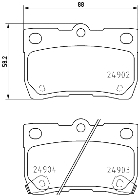 Brake Pad Set, disc brake (2490203)