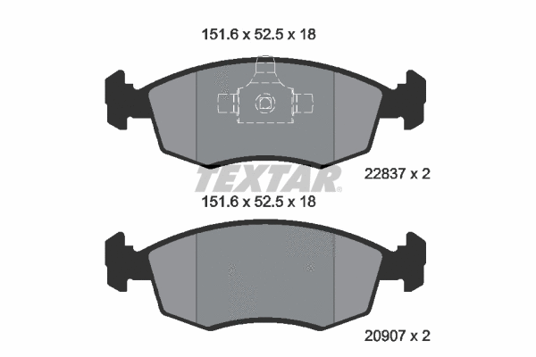 Brake Pad Set, disc brake (2090704)