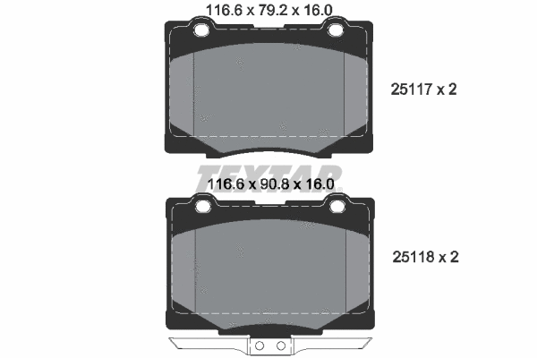 Brake Pad Set, disc brake (2511701)