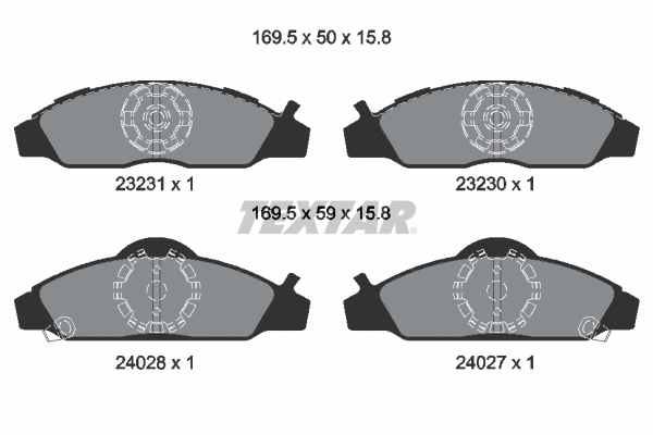 Brake Pad Set, disc brake (2323101)