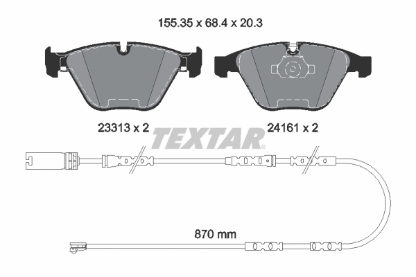 Brake Pad Set, disc brake (2331307)