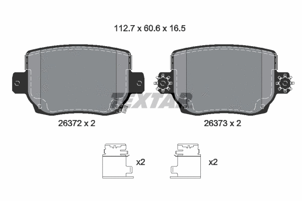 Brake Pad Set, disc brake (2637201)
