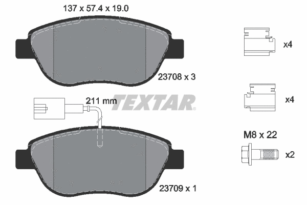 Brake Pad Set, disc brake (2370804)