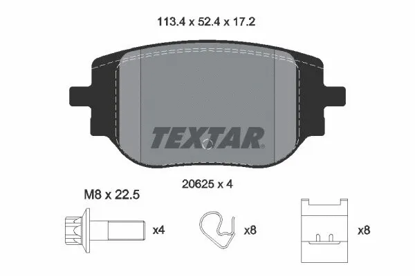 Brake Pad Set, disc brake (2062501)