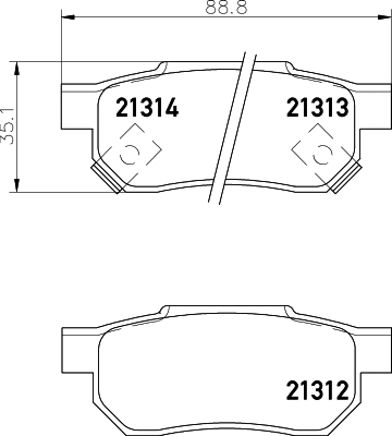 Brake Pad Set, disc brake (2131203)