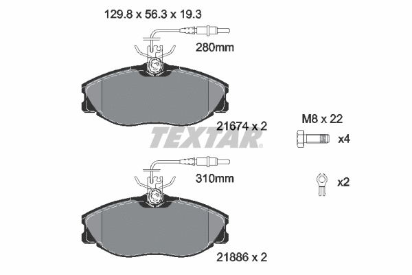 Brake Pad Set, disc brake (2167403)