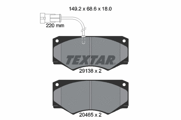 Brake Pad Set, disc brake (2913801)