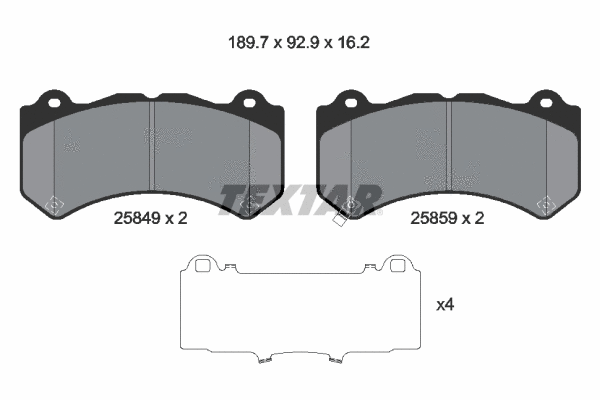 Brake Pad Set, disc brake (2584901)
