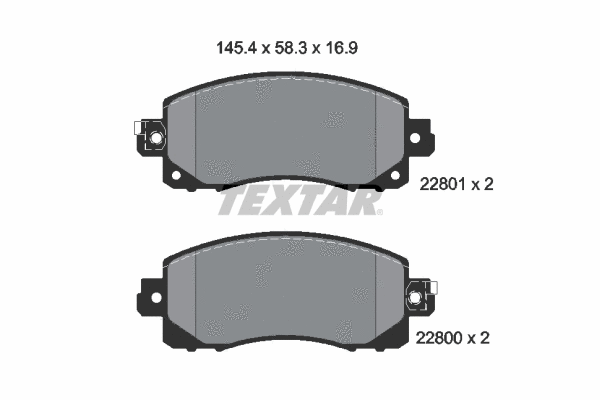 Brake Pad Set, disc brake (2280001)