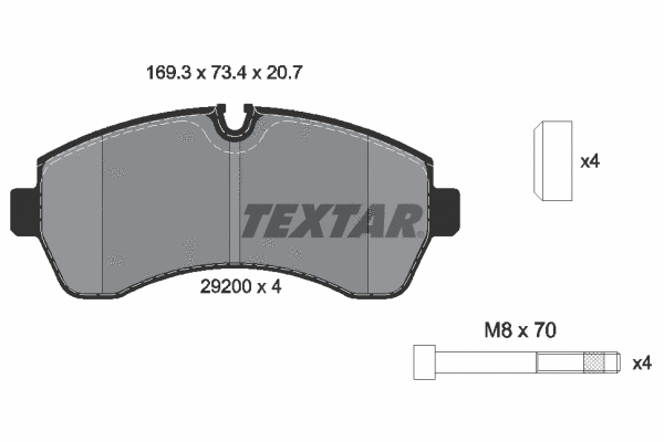 Brake Pad Set, disc brake (2920001)