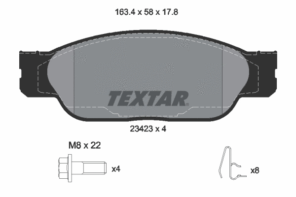 Brake Pad Set, disc brake (2342301)