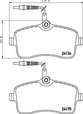 Brake Pad Set, disc brake (2413401)