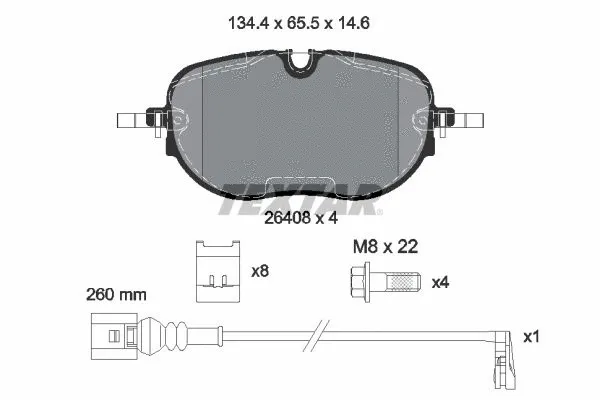 Brake Pad Set, disc brake (2640801)