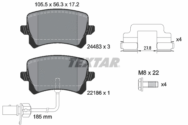 Brake Pad Set, disc brake (2448307)