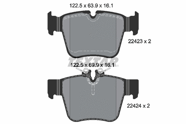 Brake Pad Set, disc brake (2242301)