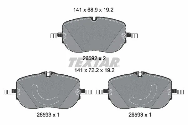 Brake Pad Set, disc brake (2659201)