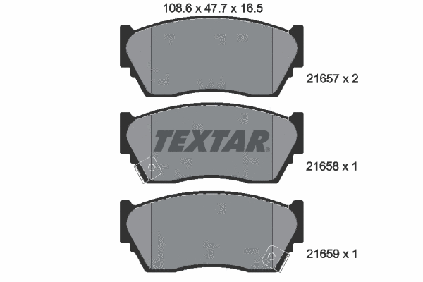 Brake Pad Set, disc brake (2165701)