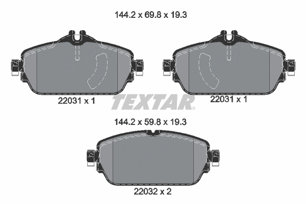 Brake Pad Set, disc brake (2203101)