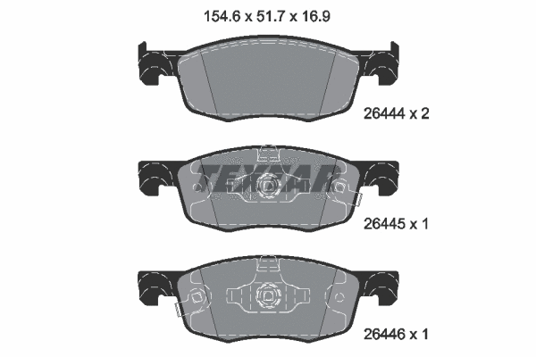 Brake Pad Set, disc brake (2644401)