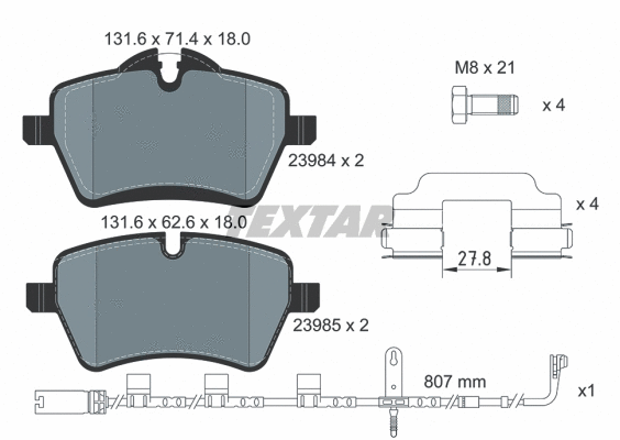 Brake Pad Set, disc brake (2398406)