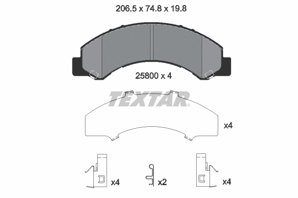 Brake Pad Set, disc brake (2580001)