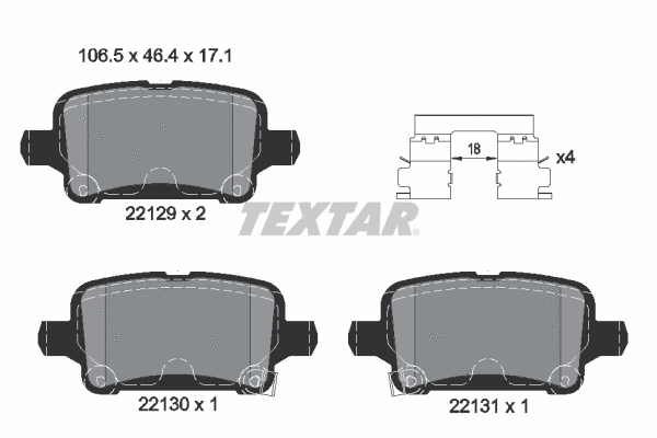 Brake Pad Set, disc brake (2212901)