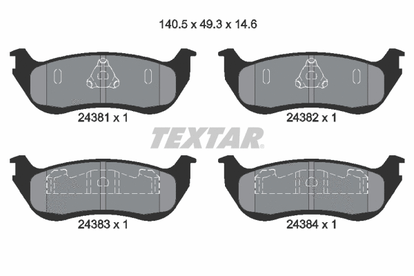 Brake Pad Set, disc brake (2438101)