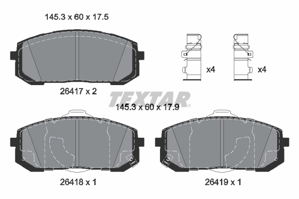 Brake Pad Set, disc brake (2641701)