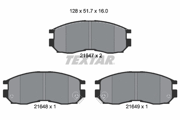 Brake Pad Set, disc brake (2164701)