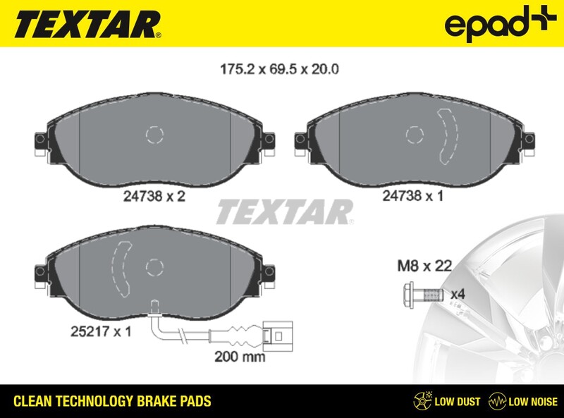 Brake Pad Set, disc brake (2473803CP)