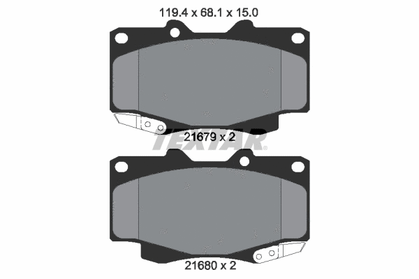 Brake Pad Set, disc brake (2168001)