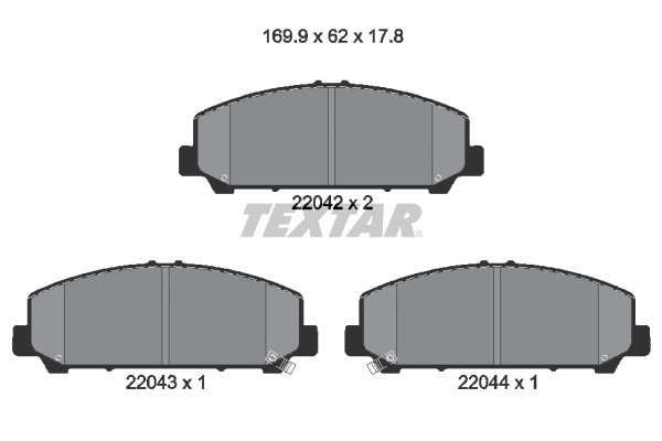 Brake Pad Set, disc brake (2204201)