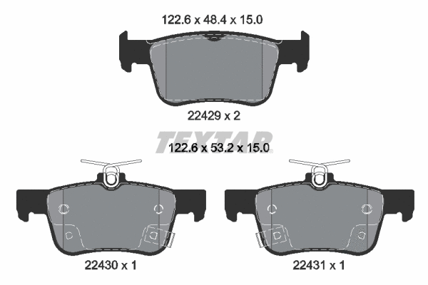 Brake Pad Set, disc brake (2242901)