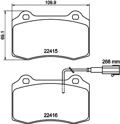 Brake Pad Set, disc brake (2241501)