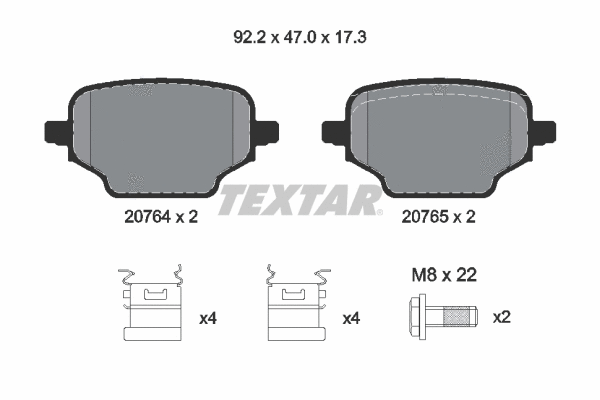 Brake Pad Set, disc brake (2076401)