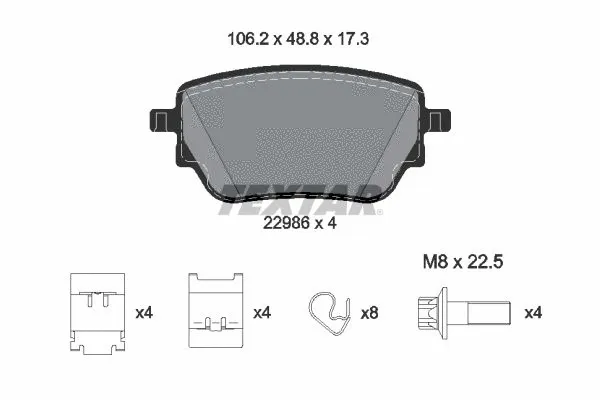 Brake Pad Set, disc brake (2298601)